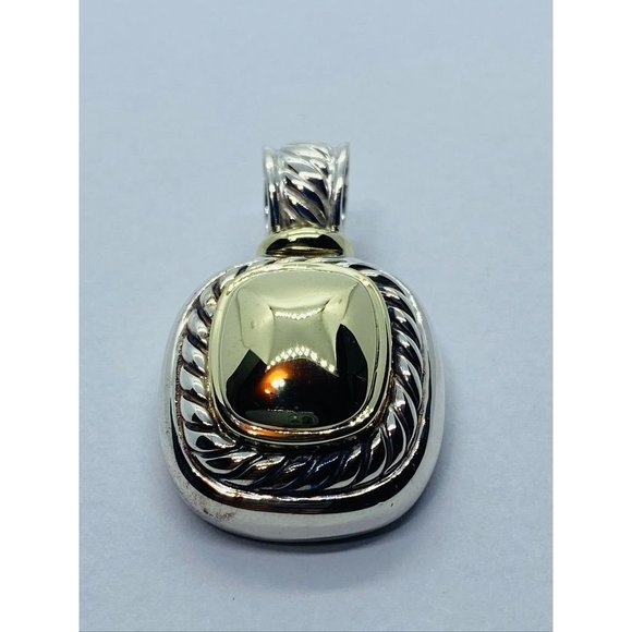 COPY - David Yurman Sterling Silver ALBION 14K Yellow Gold Dome Enhancer Pendant